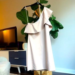 Elizabeth and James One Shoulder Ruffle Dress